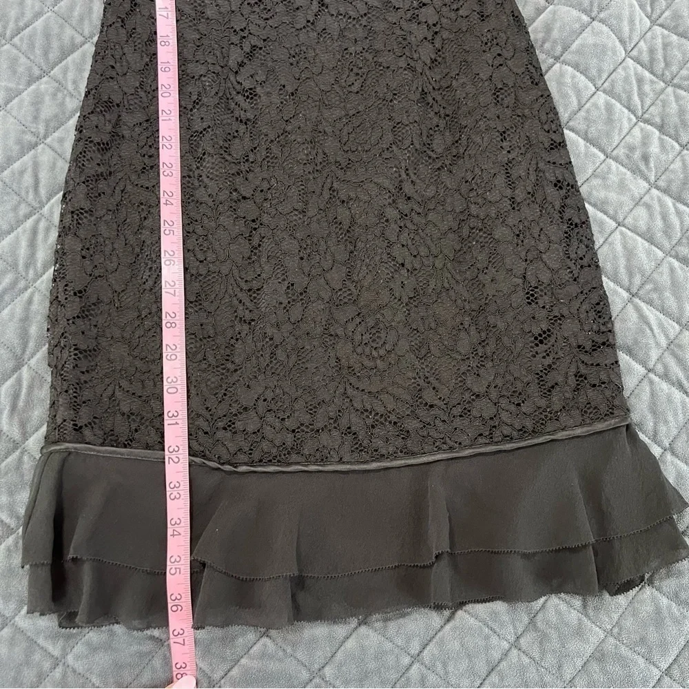 Tory Burch Dress Women’s 4 Lace Black Bovary Short Sleeve Short Silk Blend  DD